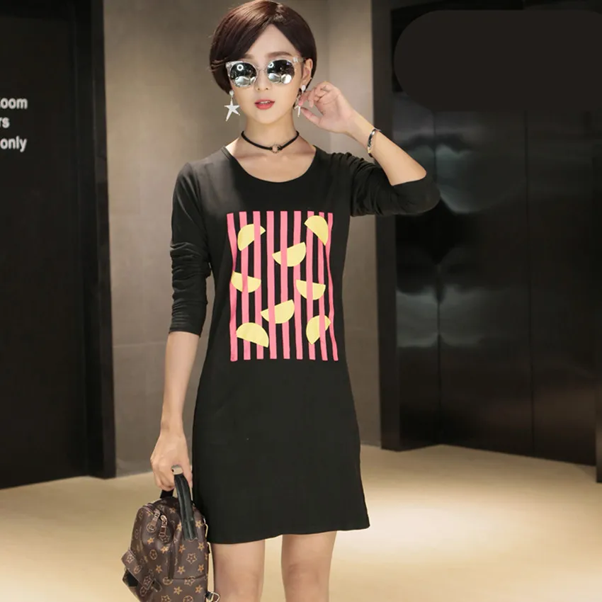 XXS M New 2017 winter Fashion Women long sleeve Dresses casual star