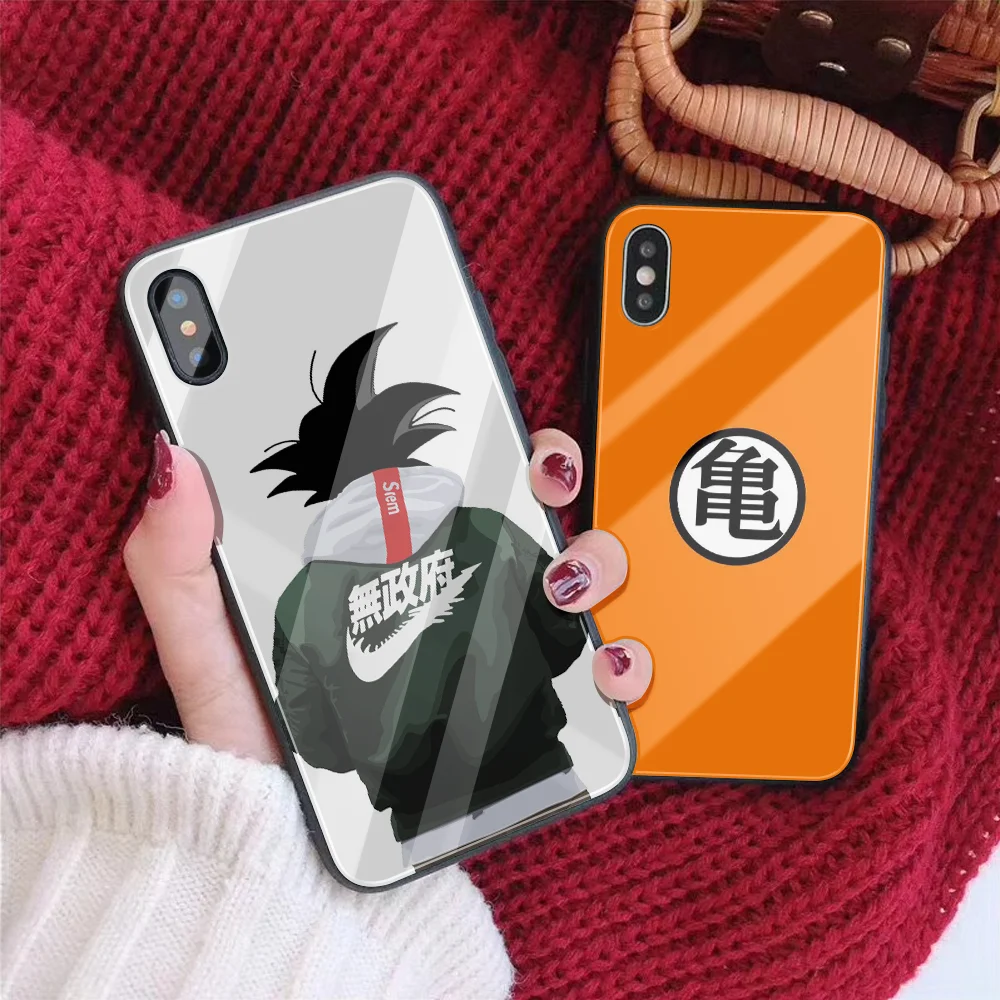 Dragon Ball DIY чехол для телефона для iPhone 7 8 6 S Plus Капа из закаленного стекла заказной Goku чехол для телефона для iPhone X XR XS 11 Pro MAX