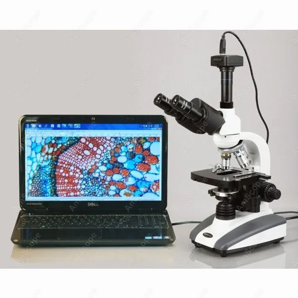Тринокулярная лампа AmScope светодиодсветодиодный тринокулярная модель 40X 2000X|microscope