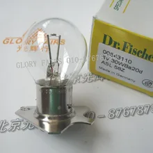 2 шт., Dr. Фишер 58Z лампа 6 Вт, 30 Вт, для 380158,390158, Zeiss OPMI 1 щелевая лампа для микроскопа, 6V30W BA20d треугольный основание фланца лампы