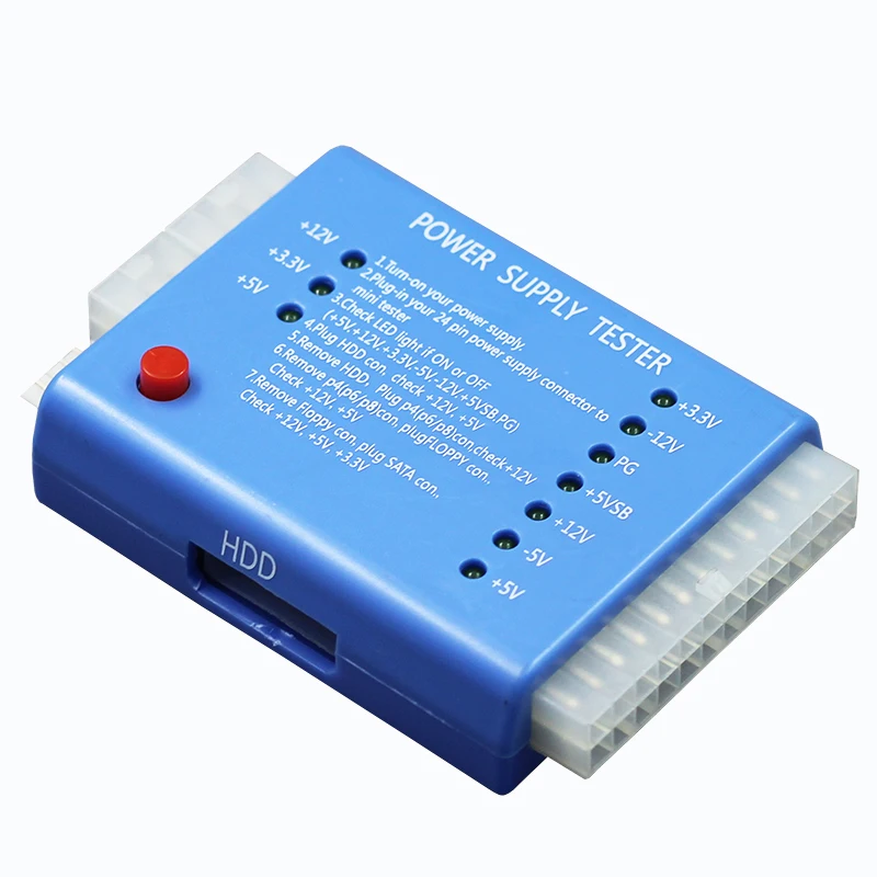 جهاز كمبيوتر شخصي ATX SATA HDD امدادات الطاقة فاحص LED إشارة 20 24pin PSU أداة تشخيص اختبار ل الأنود الكاثود 12 V 5 V 3.3 V