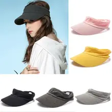 Новинка, модные летние женские пляжные Козырьки с широкими полями, одноцветные кепки, козырьки