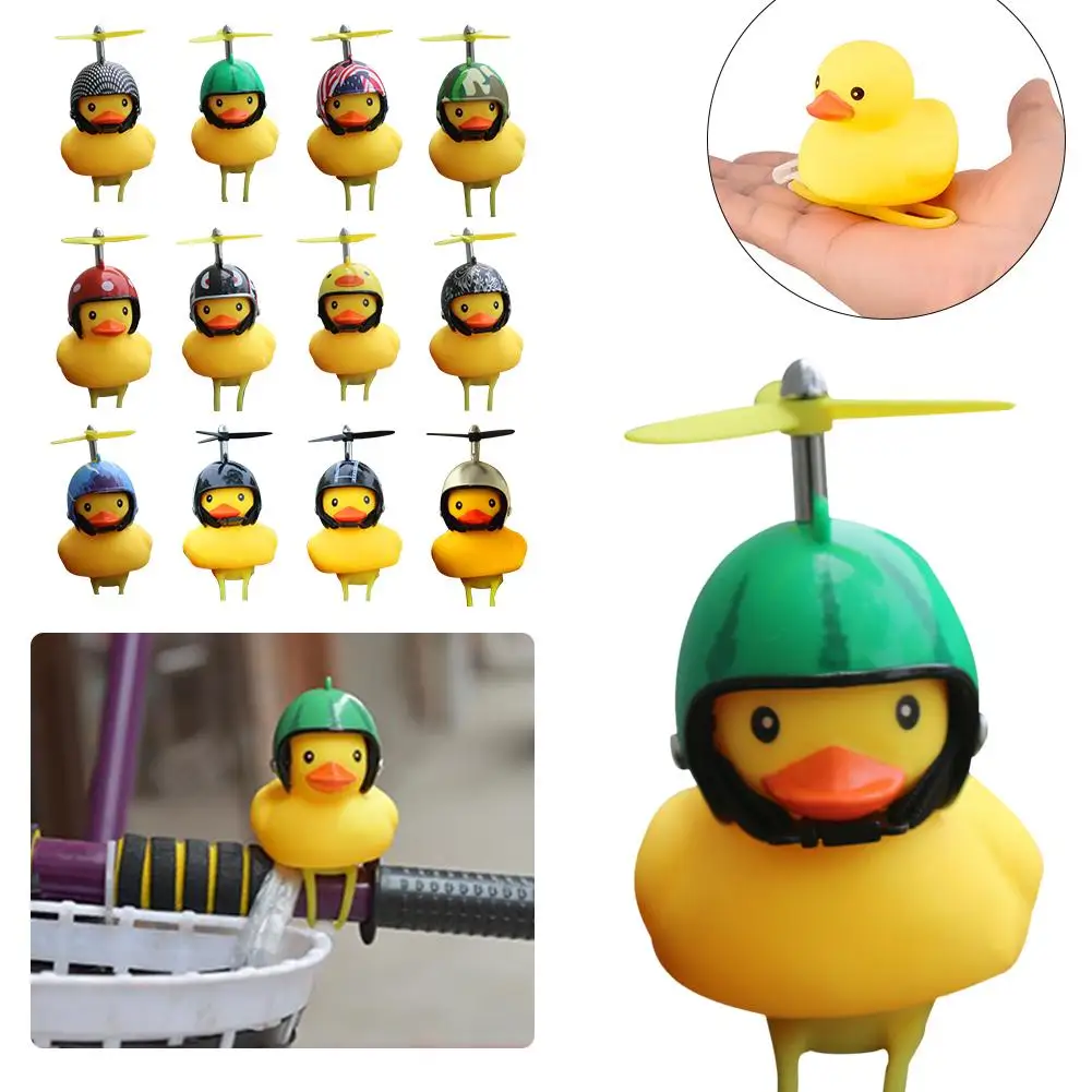Cheap Bike Horn Bicycle Lights Bell Lovely Cute Duck Squeeze Helmet Electric Car Horn Lamp for Children Adults 21
