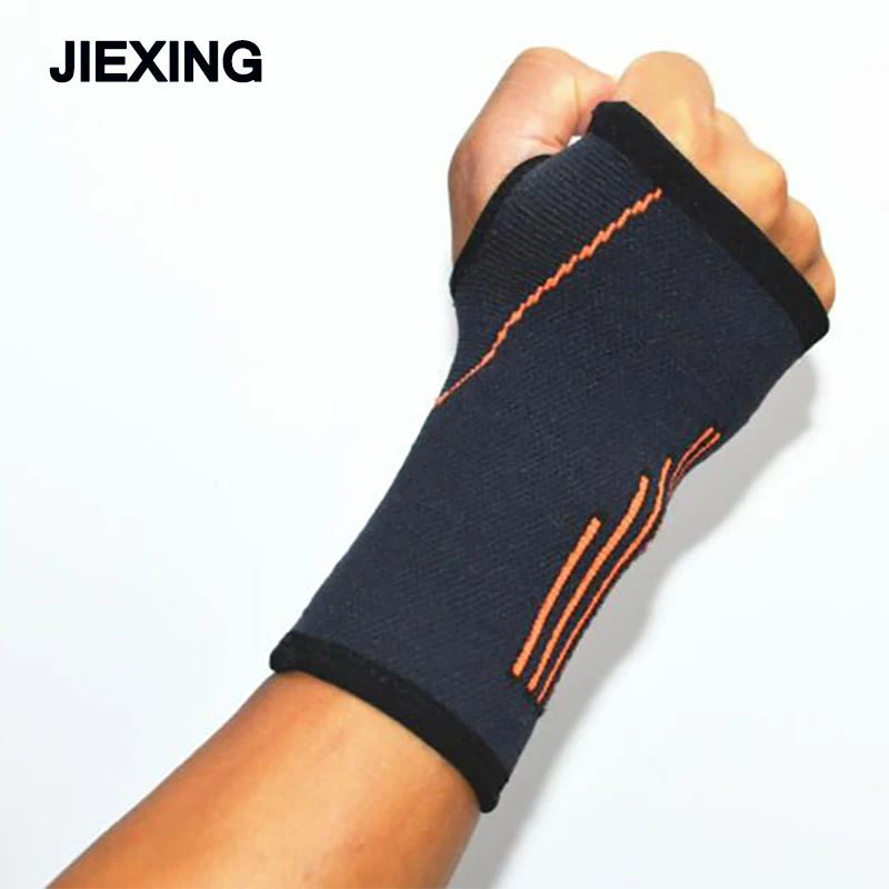 

JIEXING Breathable Half Thumb gloves badminton Ski taekwondo wristbands Training Hand Palm protection gym bandage wrist support