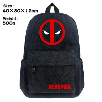 

Deadpool Cartoon Backpack Teenagers Student Canvas School Bags Unisex Anime Casual Travel Bags Laptop Shoulder Bag Knapsack