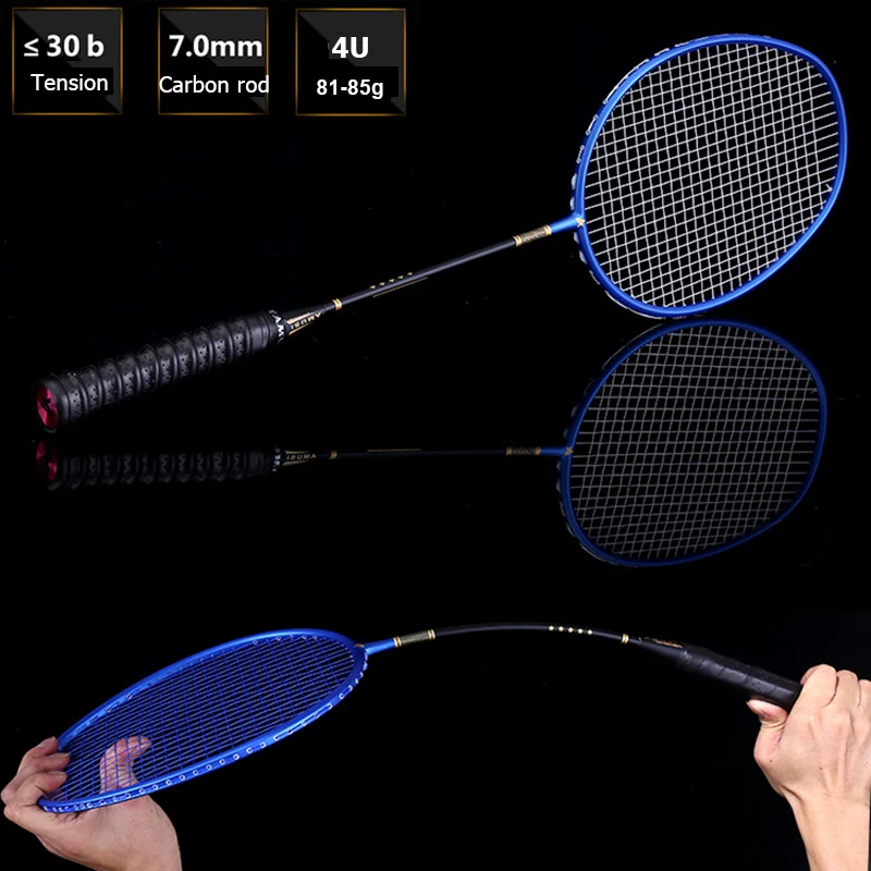 

Ultra Light Full Carbon Badminton Racket Professional Men's Training Badminton Racquet 83g 22-30 LBS