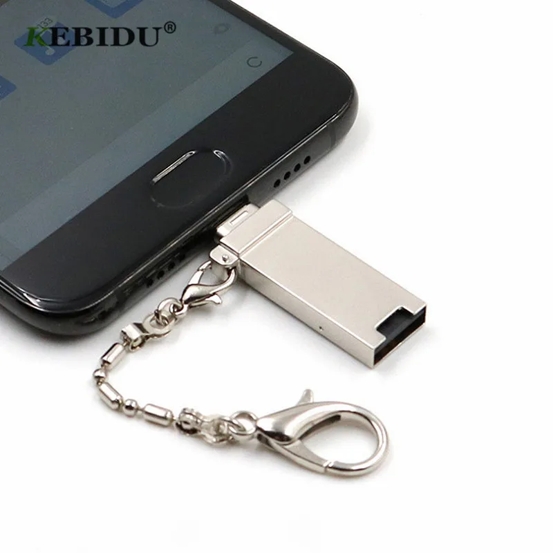 KEBIDU брелок Type C Micro USB OTG устройство для чтения карт памяти Алюминиевый адаптер