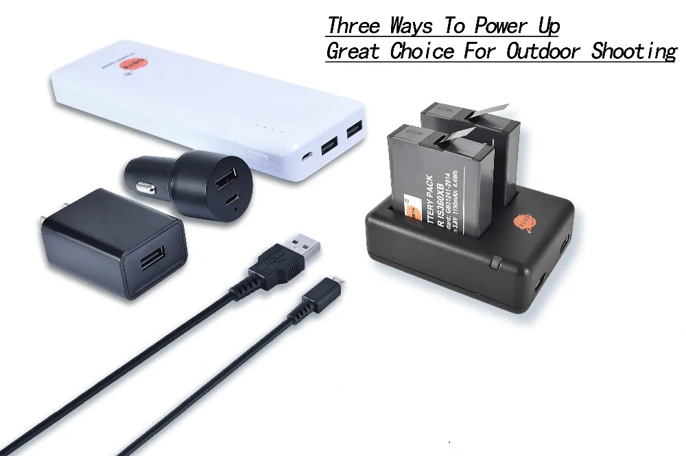 

DSTE 2PCS IS360XB Battery with Dual USB Port charger and Power Bank for Insta360 ONE X Camera