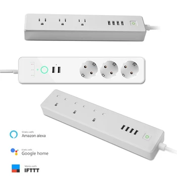 

WiFi smart Power Strip/Surge Protector , Alexa voice control,Remote control switch,Home Timer