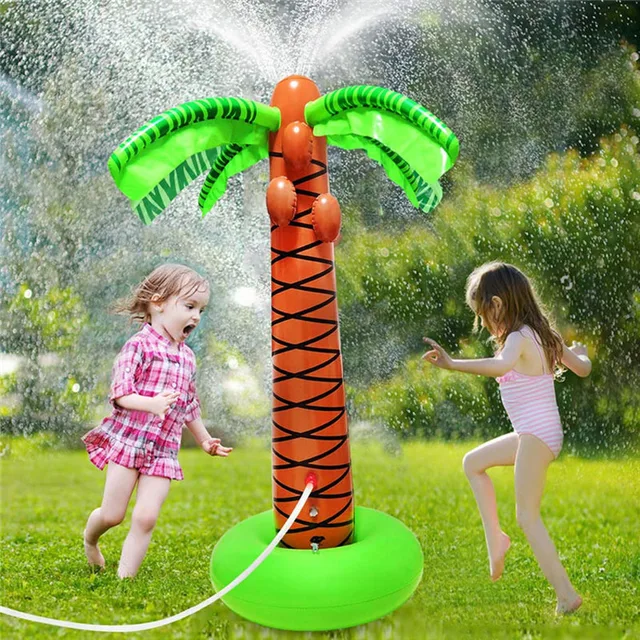 2019 Summer Water Spray Baby Bath Toy Inflatable Sprinkle Coconut Tree Children Garden Lawn Play Water Park Outdoor Beach Ball 4