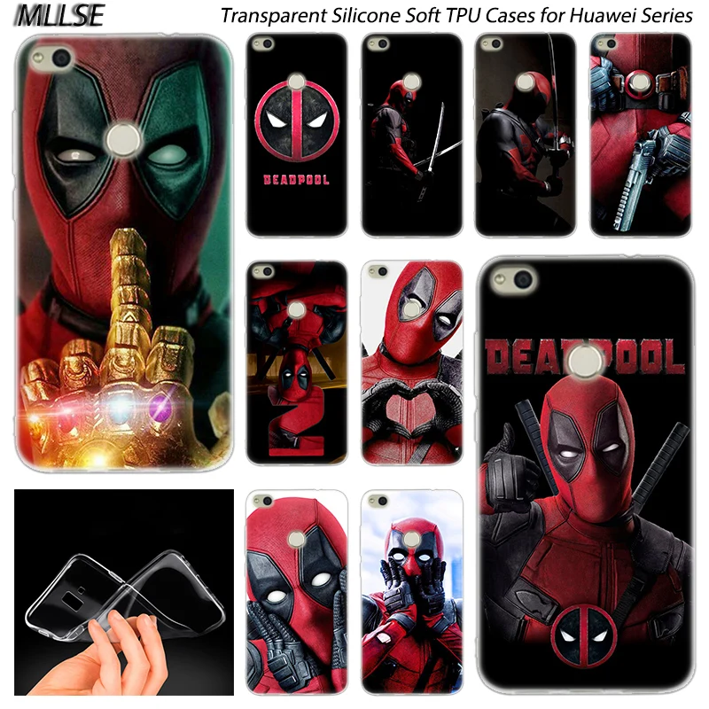 Популярный силиконовый чехол MARVEL Hero Deadpool для huawei NOVA 3 3i 4 Honor 7A Pro 7S 6X7X8X8 9 10 Lite Play View 20 Модный чехол