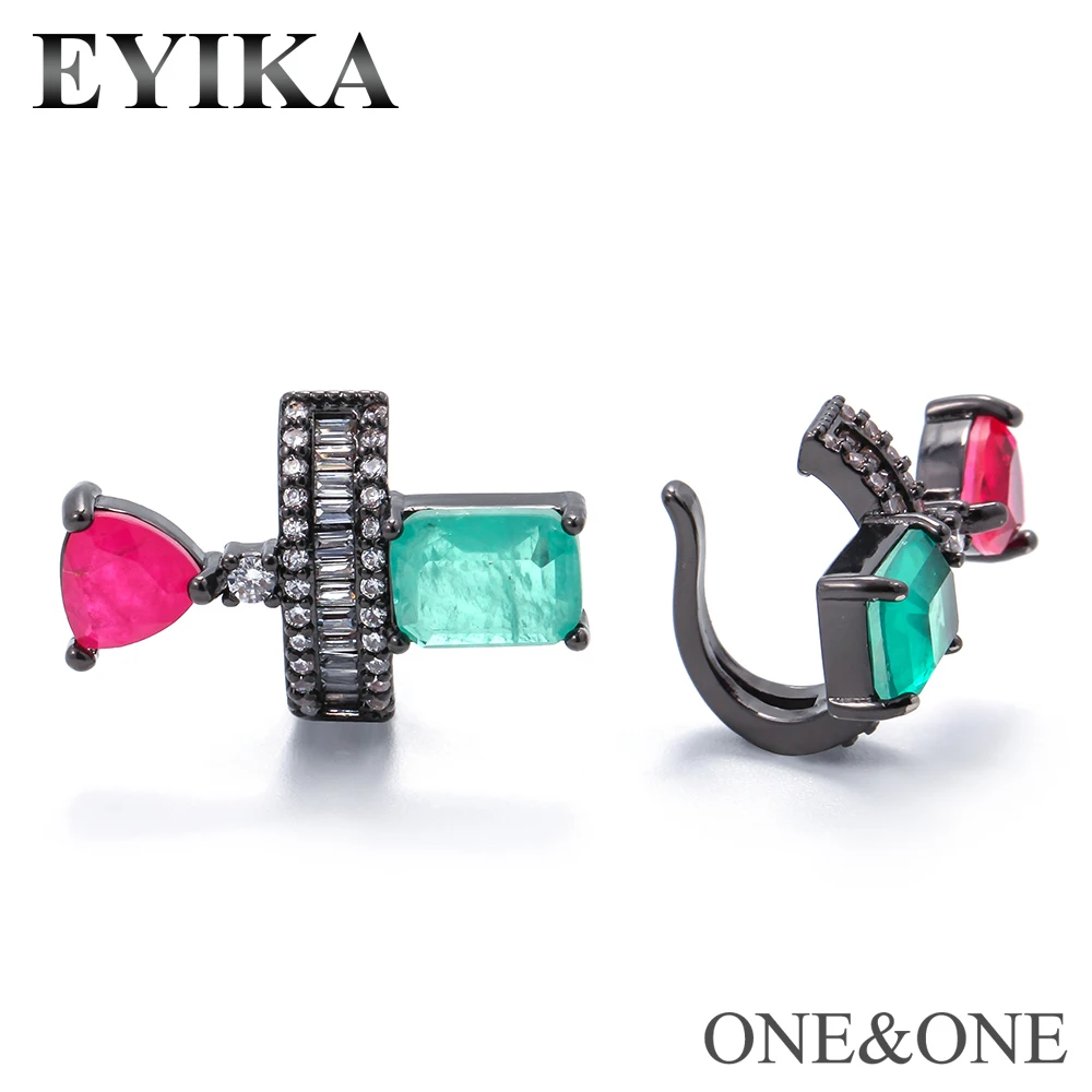 Модные ювелирные украшения для ушей EYIKA Fusion женские клипсы поддельные серьги из