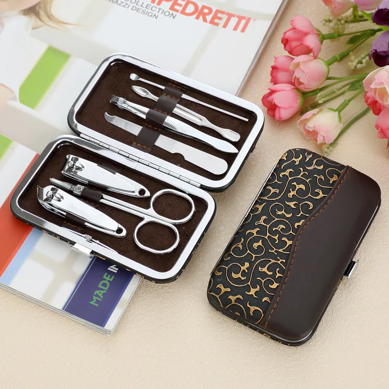 [7 In 1] Quality Portable Nail Art Manicure Set Nail Care Tools with
