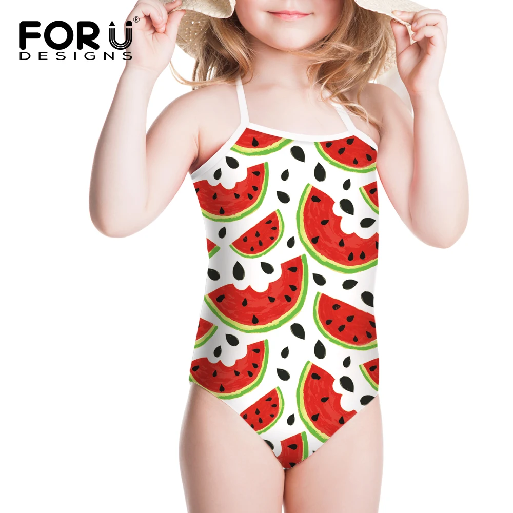 Горячая каваи арбуз детский купальный костюм с принтом летний купальный костюм для девочек купальный костюм для маленьких девочек, цельный От 3 до 8 лет
