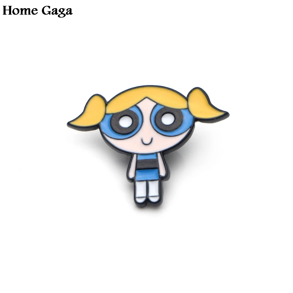 Homegaga The Powerpuff девушки мультфильм цинк шпильки парная одежда рюкзак жакет медаль за нашивка на рубашку броши для мужчин и женщин D0924