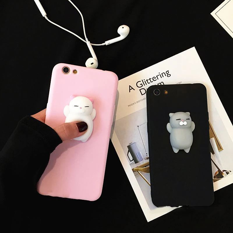 

Cute Bear Back Cover Coque For iphone XS XR Max Lovely Squishy 3D Kneading Polar Bear Case Cover for iPhone 6 6s 7 8 plus Fundas