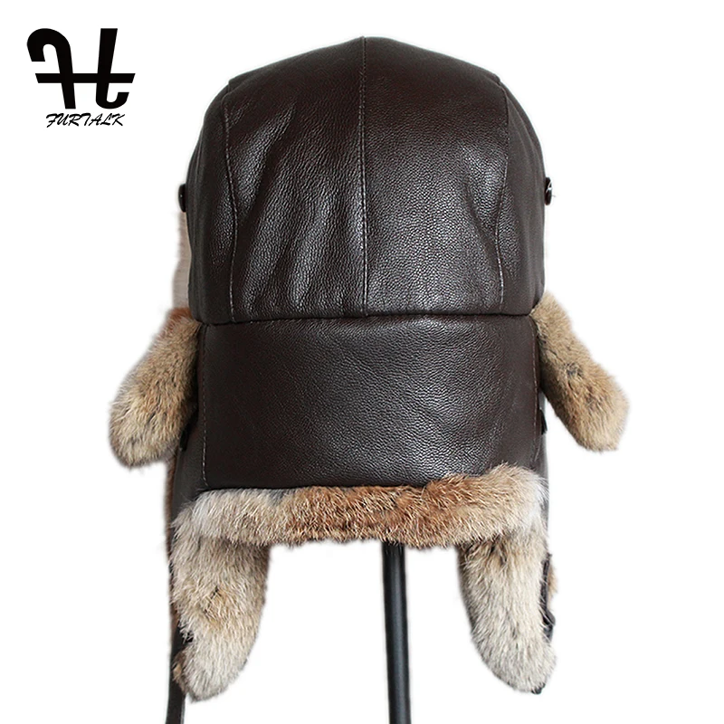 Меховая шапка Furtalk для мужчин зимняя ушанка из овчины мужчин|trapper hat|trapper hat for menrussian