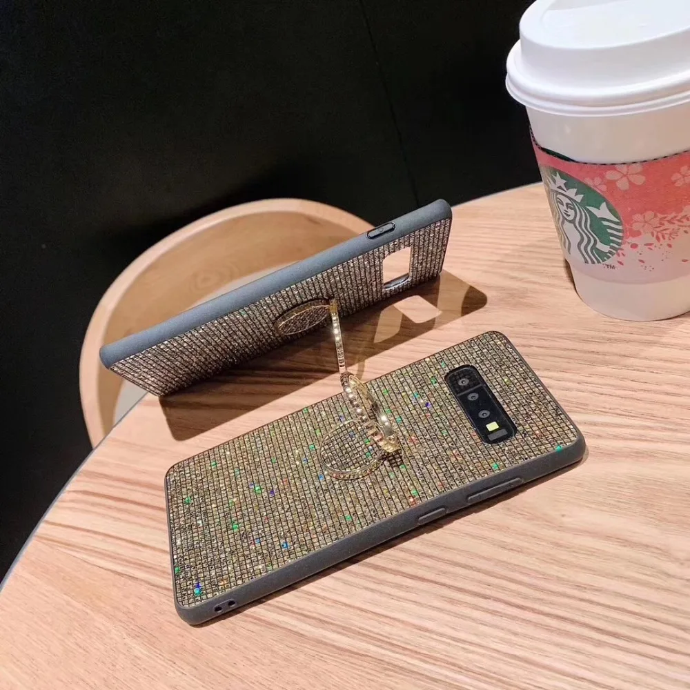 Чехол для Samsung Note10 Plus S10e S10 Note9 8 корейский Блестящий чехол подставка с кольцом S9 S8