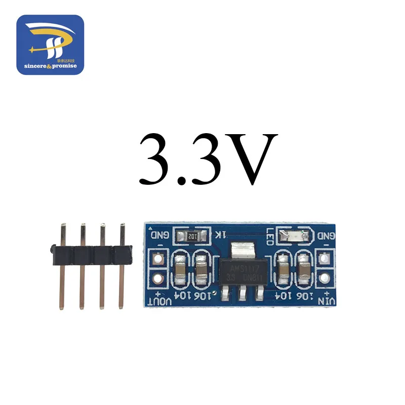 1 шт. мини 1117 5 В до 3,3 В для DC-DC понижающий модуль питания AMS1117 3,3 В LDO 800 мА AMS1117-3.3V/5,0 в