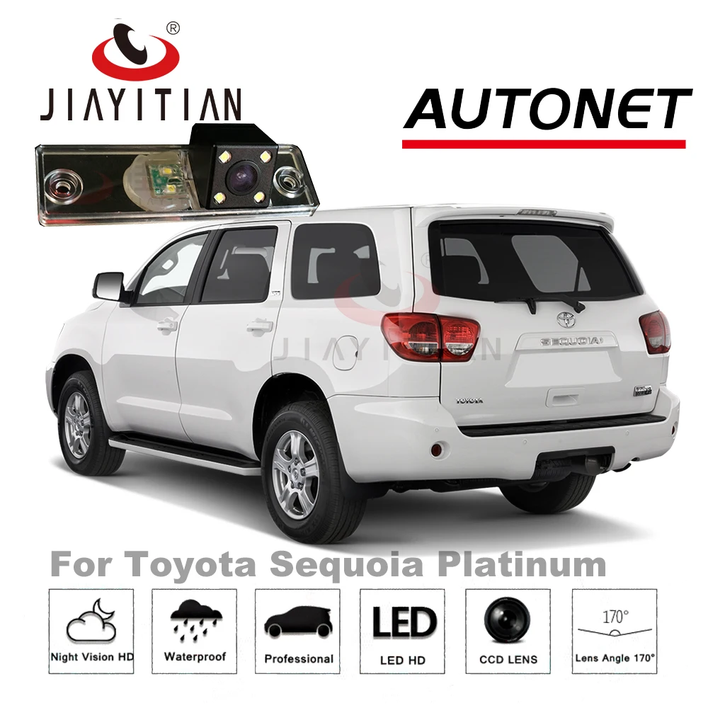 

JiaYiTian car camera For Toyota Sequoia Platinum mk2 2008~2014 4LEDS HD CCD Night Vision Backup camera Parking Assistance