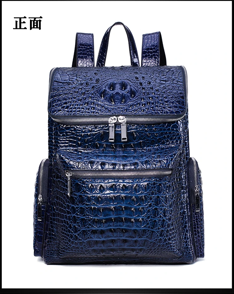 Элитный бренд 100% натуральная мужской кожаный рюкзак аллигатора из натуральной кожи рюкзак для студента ноутбук сумка 15 дюймов