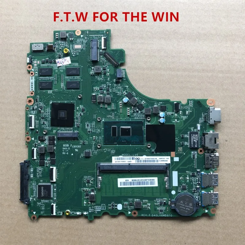 МБ 5b20l46672 para lenovo V310-15ISK E52-80 V310-15IKB V510Laptop материнская плата I5-6200 Оперативная память 4G DA0LV6MB6F0 REV: F DDR4 пробовал