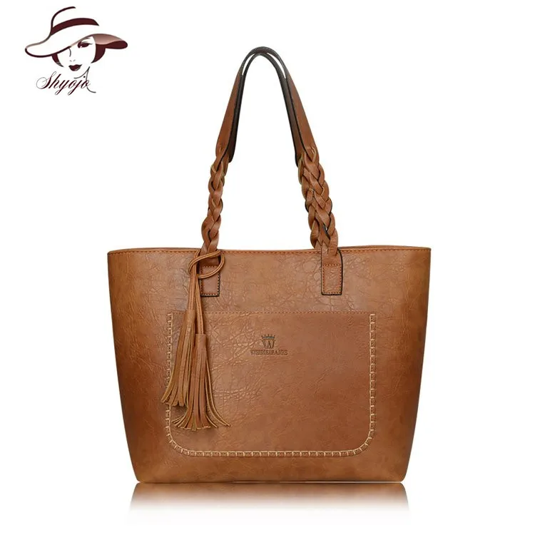 2018 New Large Capacity Women Shoulder Bags Vintage Bolsos Tote Bag Famous Designers Messenger Bag Laies Tassel Leather Handbags 2018 New Large Capacity Women Shoulder Bags Vintage Bolsos Tote Bag Famous Designers Messenger Bag Laies Tassel Leather Handbags