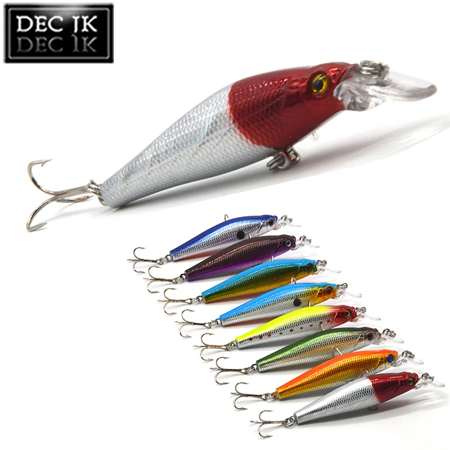 8PCS Minnow Sea Fishing Lure Peche Crankbaits Artificial Bait Lot For Pike With Hook In River Swimbait Jerkbait Hard Baits Set (14)