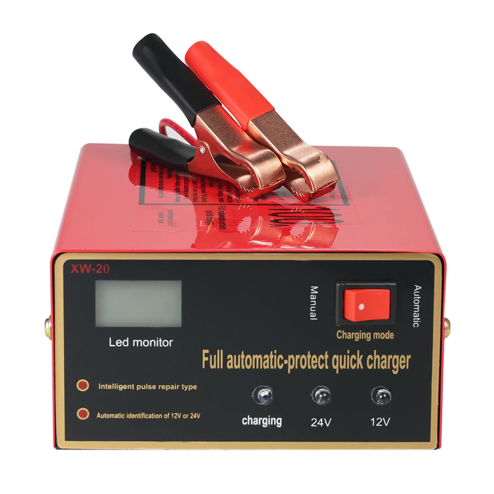 

Intelligent Automatic 12V/24V LED Charger Pulse Repair Type Maintainer battery charger for Lead Acid Lithium Battery 140W AC220V