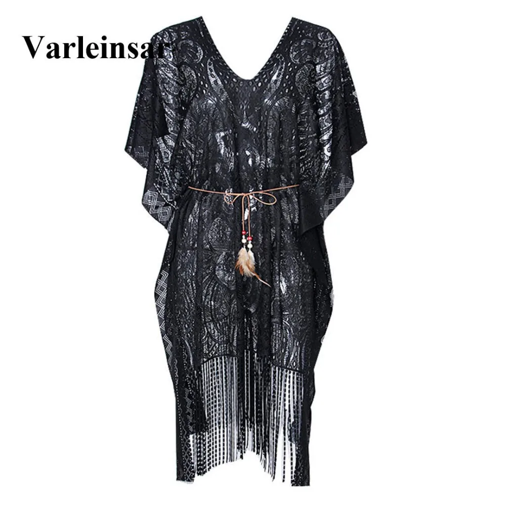 2019 Fringe Tassel Lace Crochet Tunic Beach Cover Up Bikini Swimsuit Cover-ups Beach Dress Beach Wear Beachwear Female V1431
2019 Fringe Tassel Lace Crochet Tunic Beach Cover Up Bikini Swimsuit Cover-ups Beach Dress Beach Wear Beachwear Female V1431