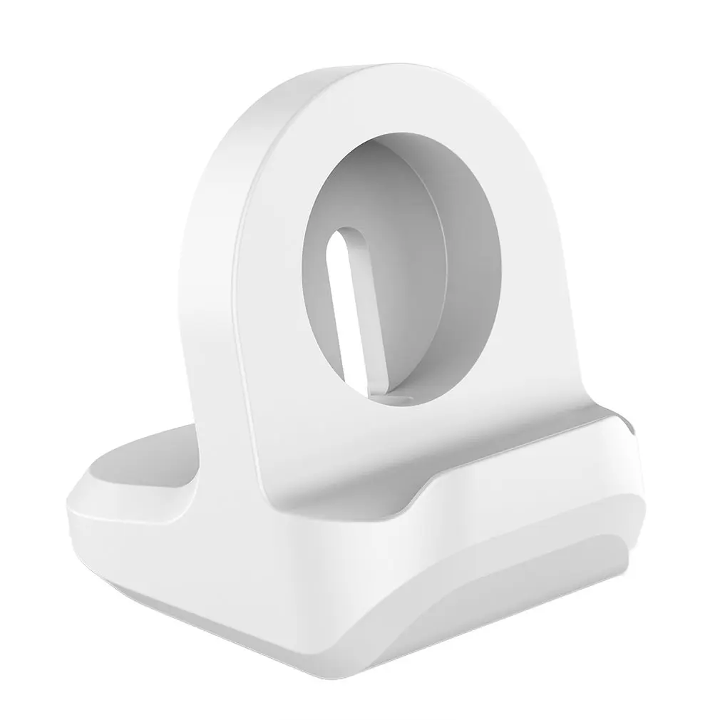 cell phone stand holder Silicone Charge For Apple Watch Holder Hand Free Cable Hole Charging Support Charger Bracket For iWatch Watch Dock Stand Charger best mobile holder for car Holders & Stands