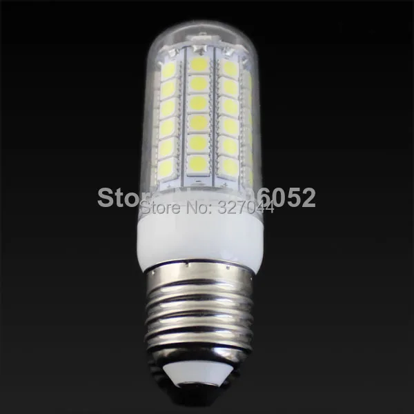 100 шт./лот 69leds SMD5050 1200lm E27 12 Вт Светодиодная лампа G9 220 В белый/ теплый белый