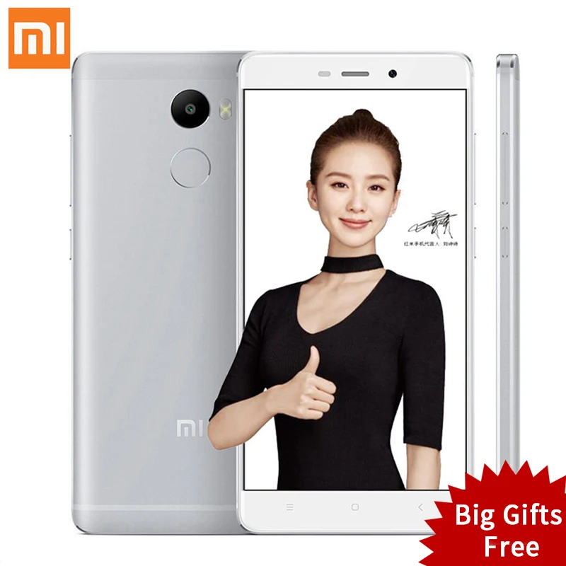 Original Xiaomi Redmi 4 2GB RAM 16GB ROM Snapdragon 430 red rice 4 5 0 Inch