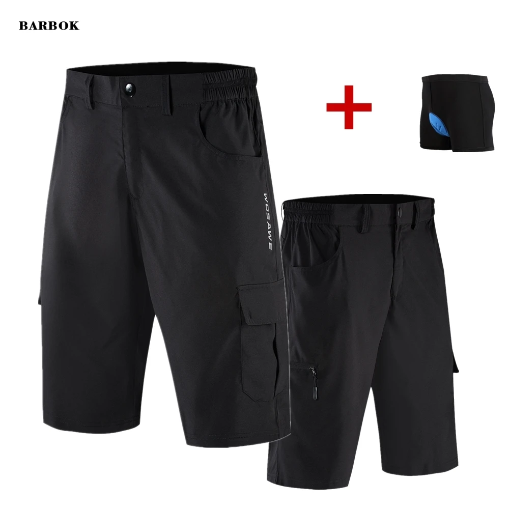 

WOSAWE Men's Outdoor Sports Shorts MTB Mountain Bicycle Shorts Cycling Shorts Water Resistant Downhill With Padded 3D Underwear