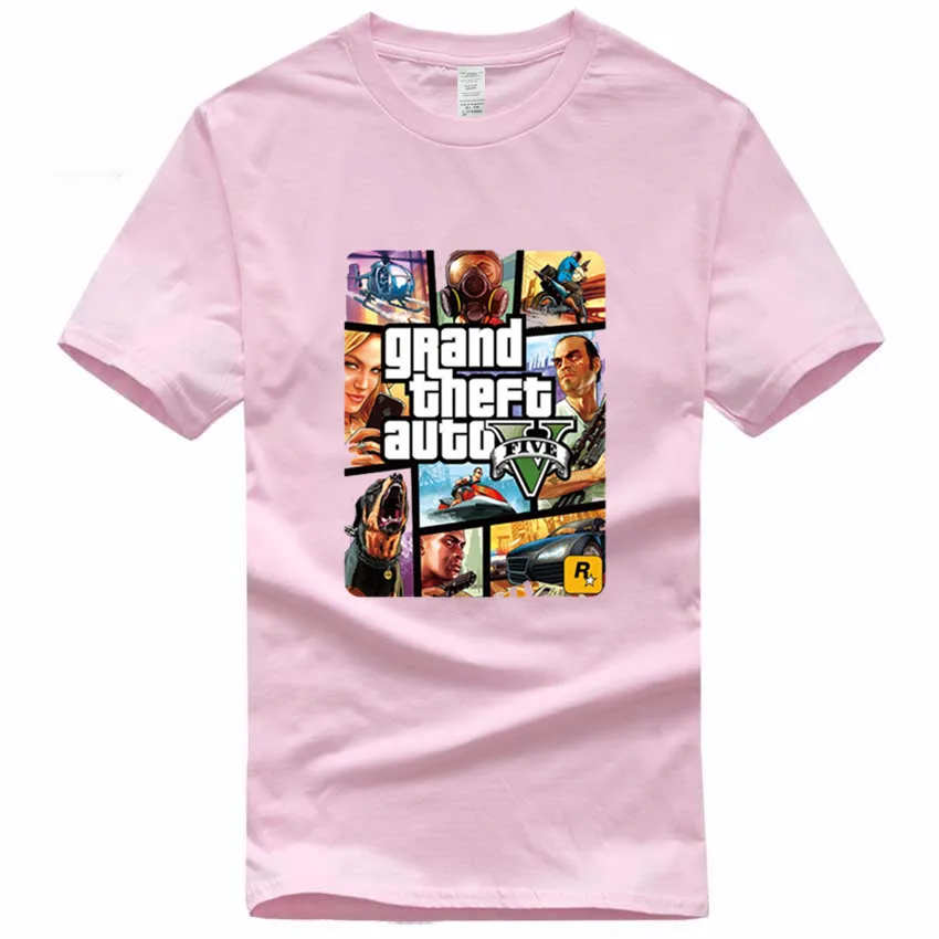 Игра Gta 5 хлопковые футболки Grand Theft Auto футболка Camisetas Hombre Gta Vice City футболка Homme GMT005