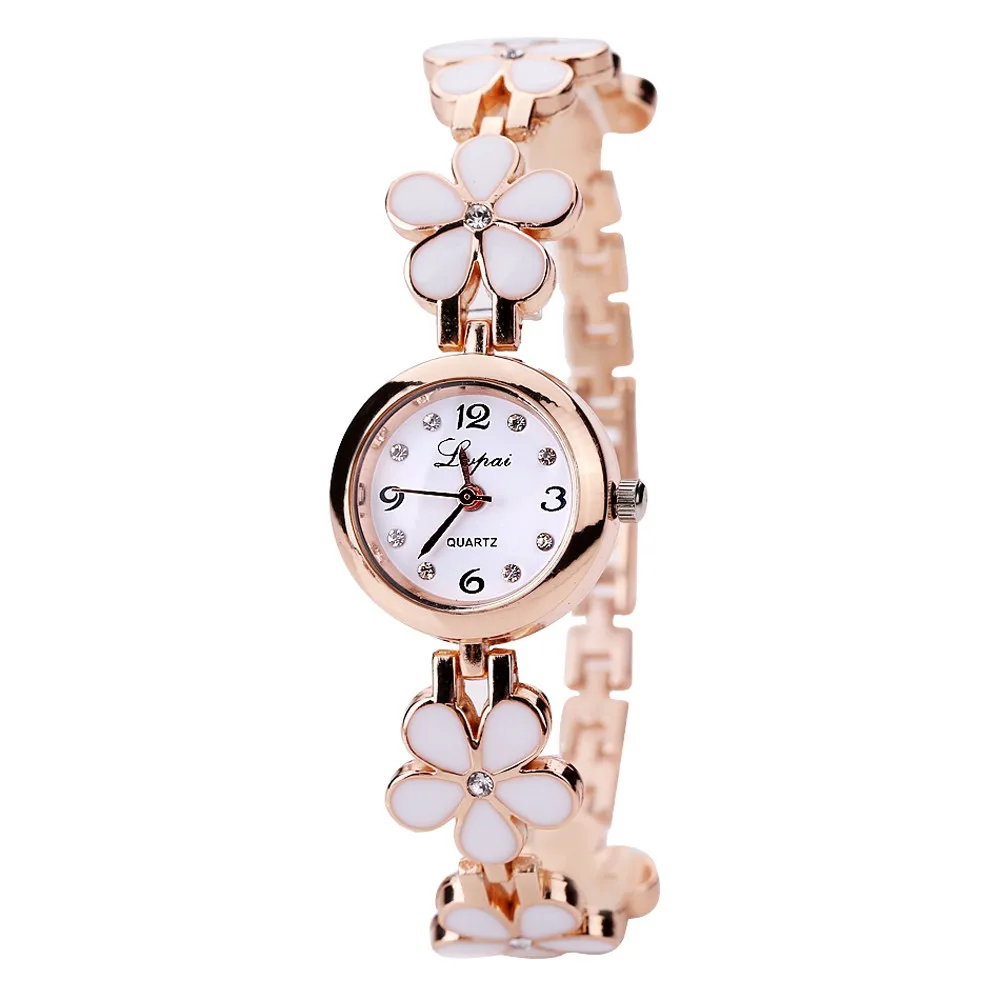 Известные часы для женщин часы время женские часы платье Saat из нержавеющей стали цветочный ремешок кварцевые женские часы Reloj Mujer