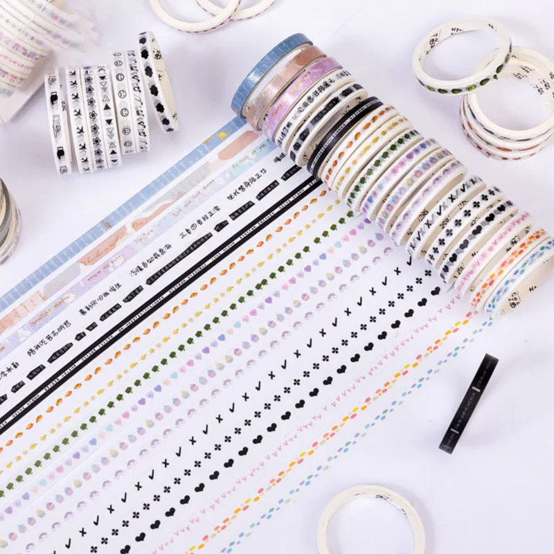 

1PC Cute Heart Bowknot Masking Tape Kawaii Rainbow Washi Tape Decorative Adhesive Tape For Kids Scrapbooking Diary Photos Albums
