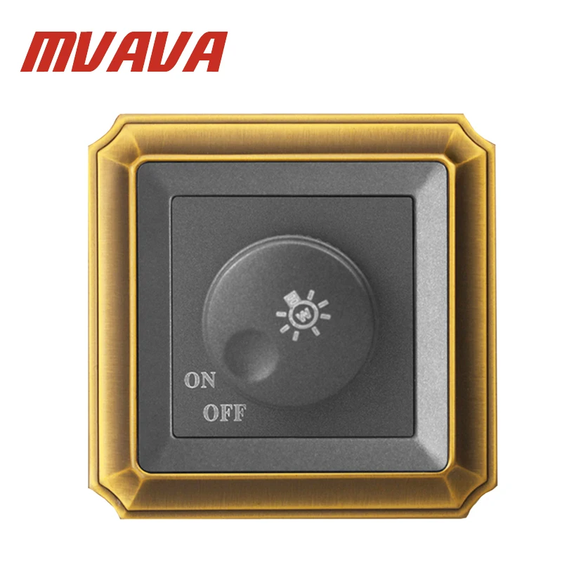 

Luxury MVAVA Bronzed rectifier light dimmer switch Max 800W rotary dimmer For Dimmable panel light Downlight Spotlight