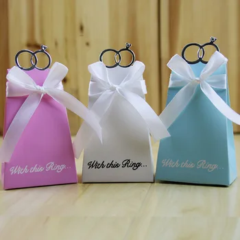 

100pcs Candy Box Wedding Favor With this Ring Elegant Icon Favor Box