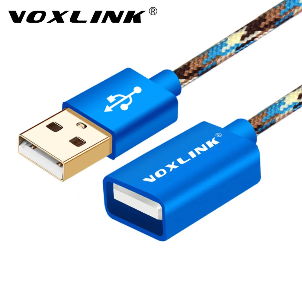 VOXLINK 1M/2M Camouflage Nylon USB Male to Female Extend Extension