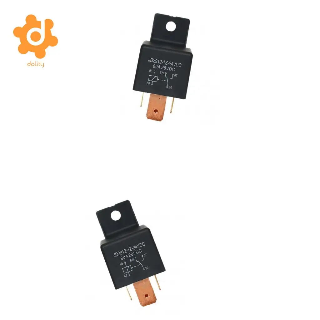 2 шт. JD2912 1Z 24VDC автомобиля DC28V 80A 5Pin переключатель Однополюсное двухпозиционное