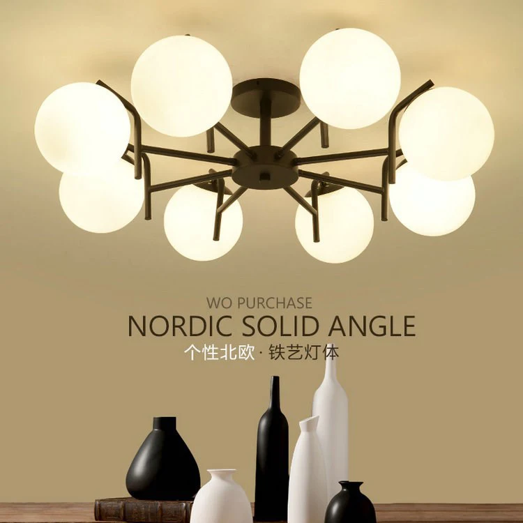 

Led European-style bedroom lamp creative simple European atmosphere stylish living room light American ceiling lamp E27