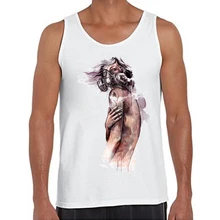 Токсичных воздуха Дизайн Винтаж панк Обнаженная девушка с Для мужчин Безрукавки для женщин с круглым вырезом Повседневный жилет Hipster Топы корректирующие