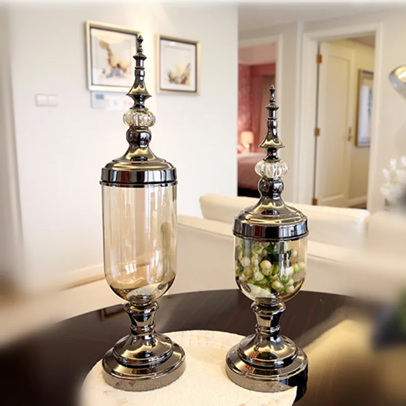 Flone Simple European Style Metal Base Glass Flowers Vase Blown process Glass Material Wedding Home Dining Table Decoration (9)
