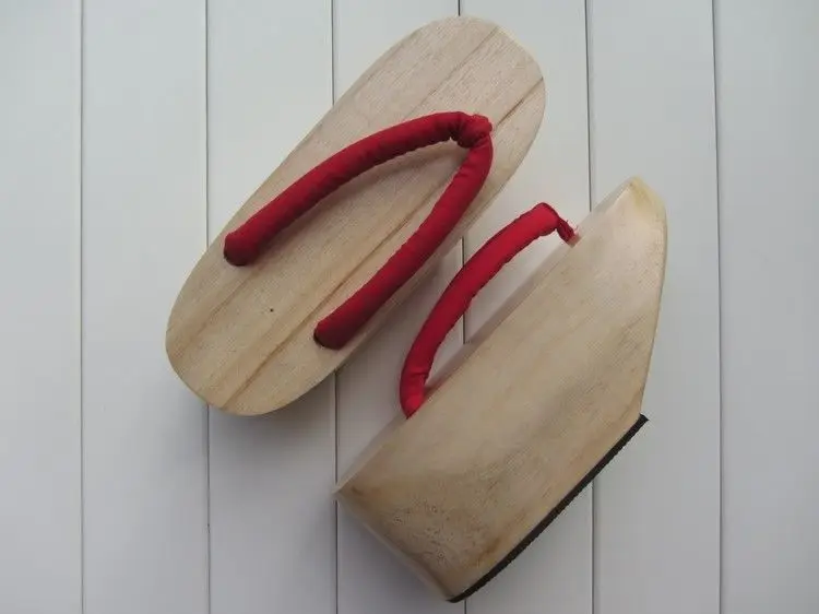 

Women Wooden Clogs Japanese Geta Flip Flops Slippers Role-play Origin Ring Bell Cosplay