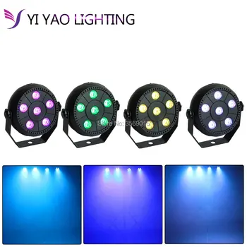 

4pcs/lot Portable 6 Led 3 In 1 Par Stage Light 9w Disco Laser DJ Home Party