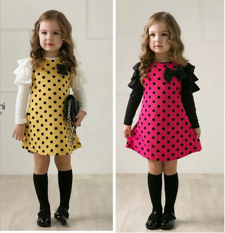 New 2016 autumn /spring children clothing girls polka dot dress long-sleeve kids girls princess dress New 2016 autumn /spring children clothing girls polka dot dress long-sleeve kids girls princess dress