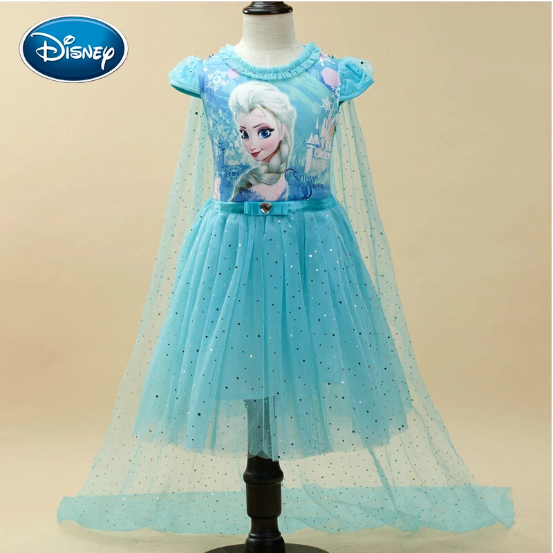 

Disney European and American girls ice romance dress sweet mesh shawl children princess dress