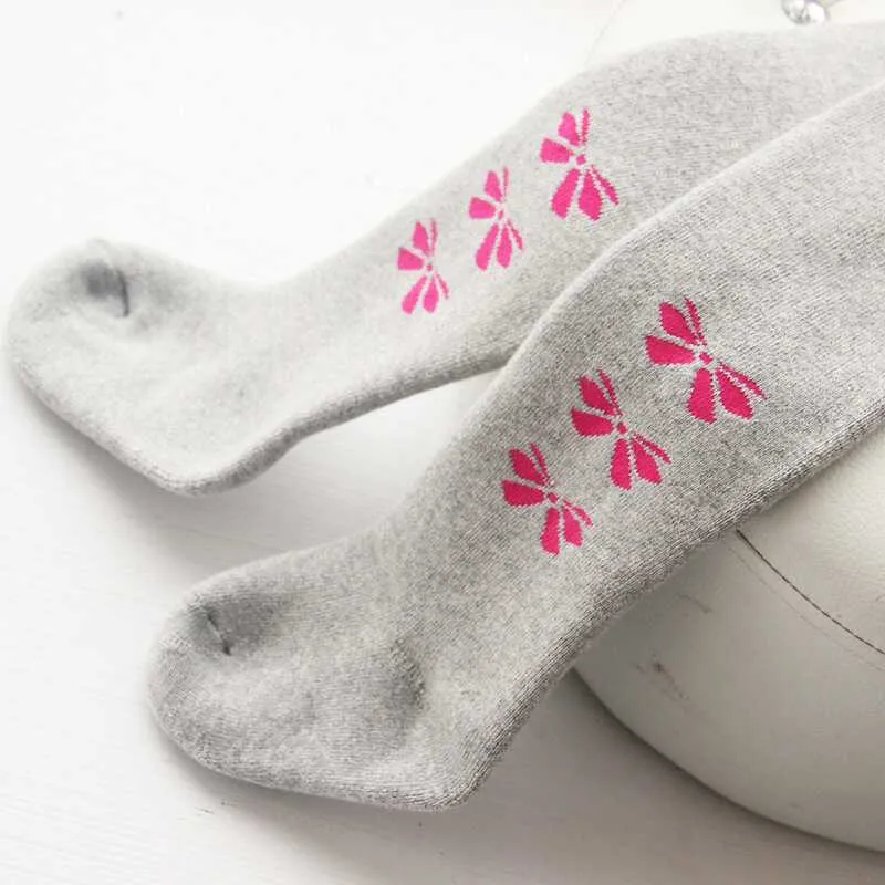 Girls Baby Tights Winter Girls Pantyhose Baby Warm Cotton Butterfly Pantyhose 9