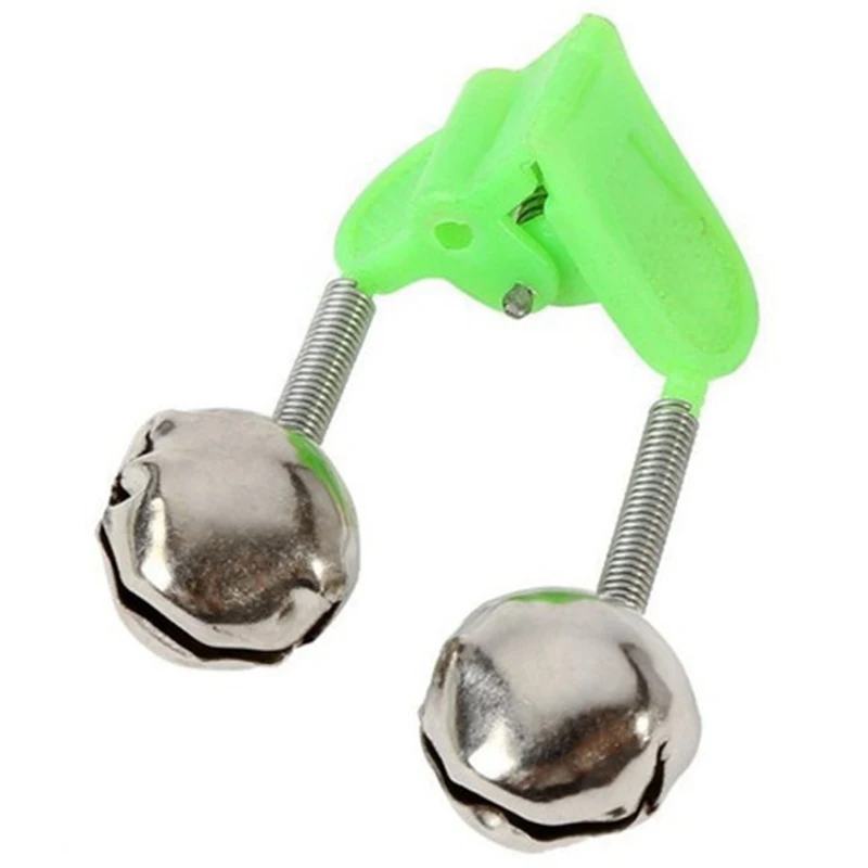 

ABGZ-10Pcs Fishing Float Rod Bells Bells Alarm Ring Fishing Bite Rod Clip Green Tip Clip Abs Fish Bell Alarm Fishing Tackle